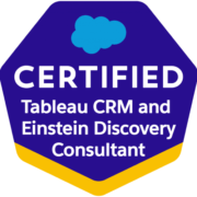 Certified Tableau CRM and Einstein Discovery Consultant