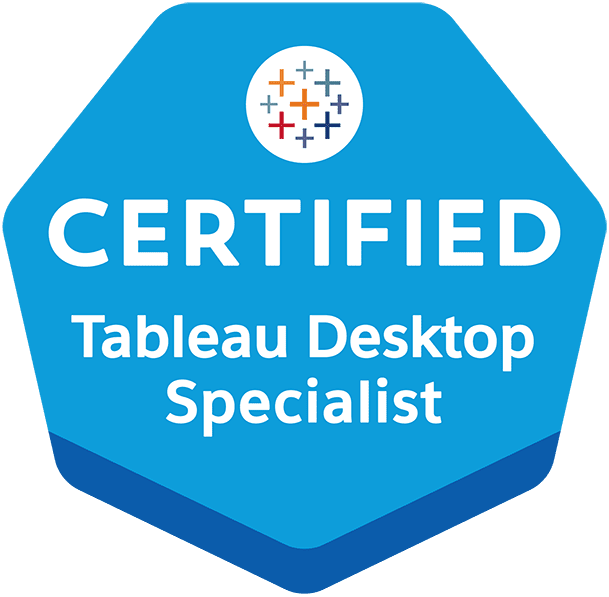 Certified - Tableau Desktop Specialist
