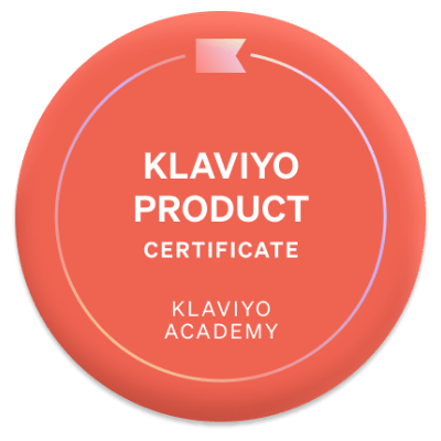 Klaviyo Product Certificate