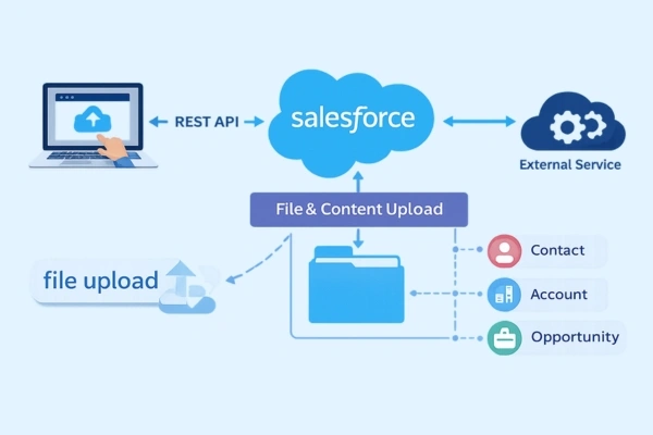 Salesforce File Upload Explained Architecture, Object Relationships, and External Integration via REST APIs - Sigma